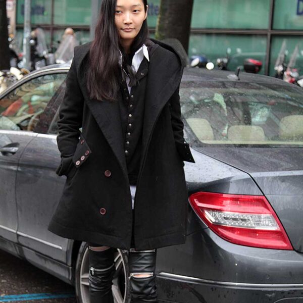 Streetstyle. Pantaloni in pelle