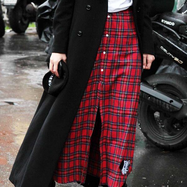 Streetstyle. La gonna a quadri