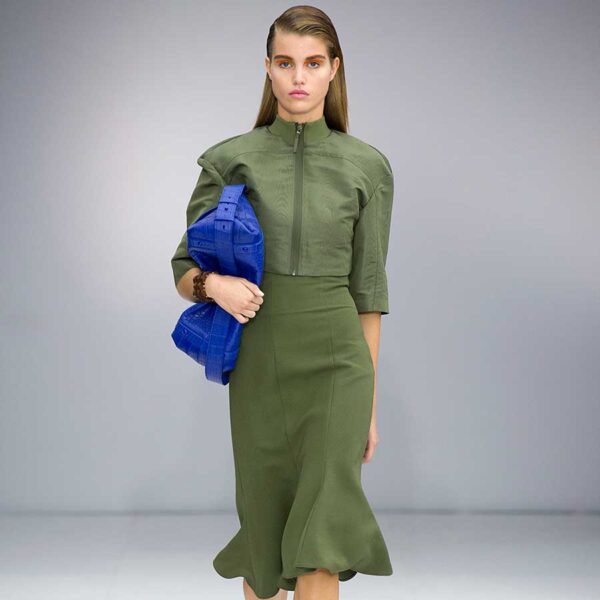 Il verde con il blu, abbinamento vincente. Photo: courtesy of Salvatore Ferragamo