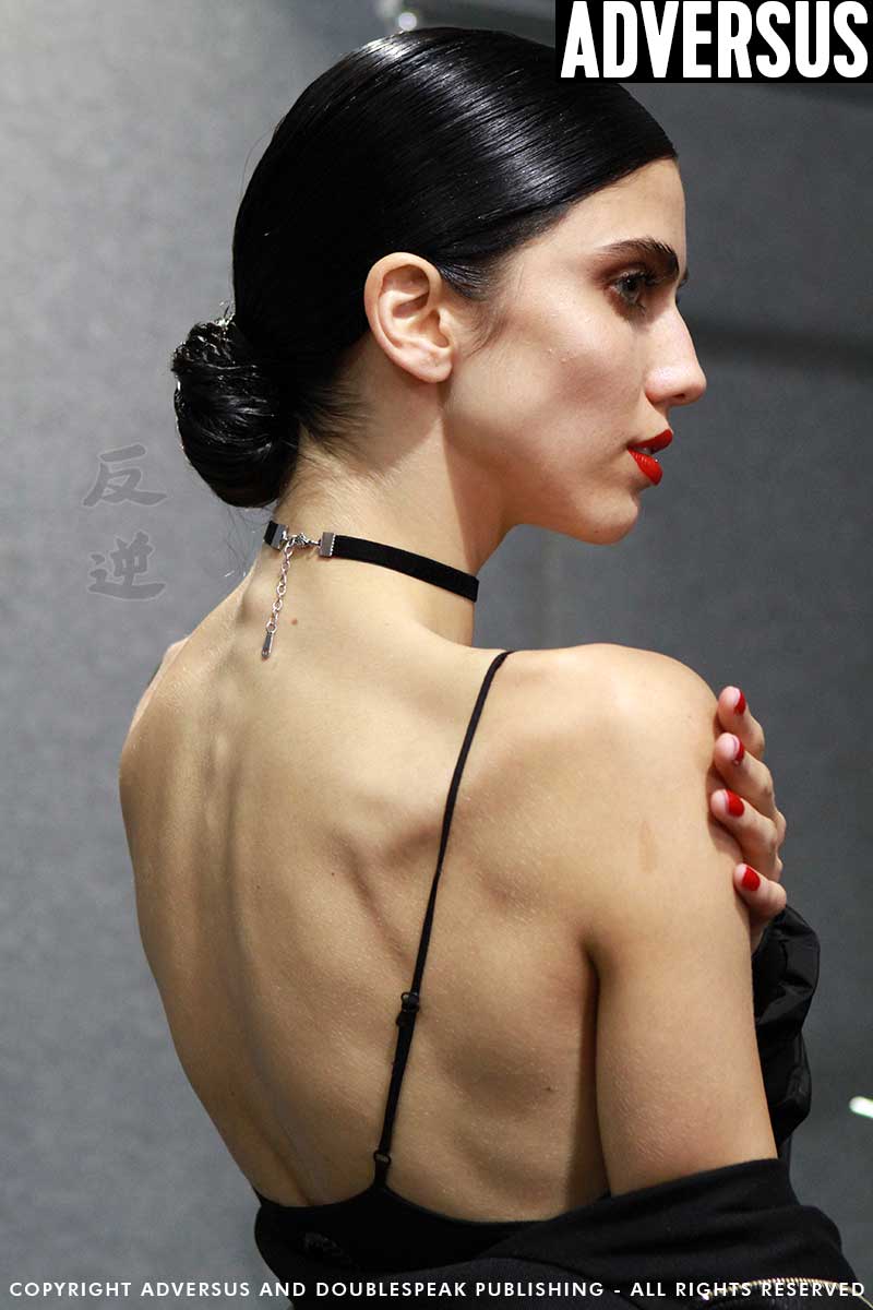 Diana Galimullina backstage da Elisabetta Franchi, ph. Mauro Pilotto