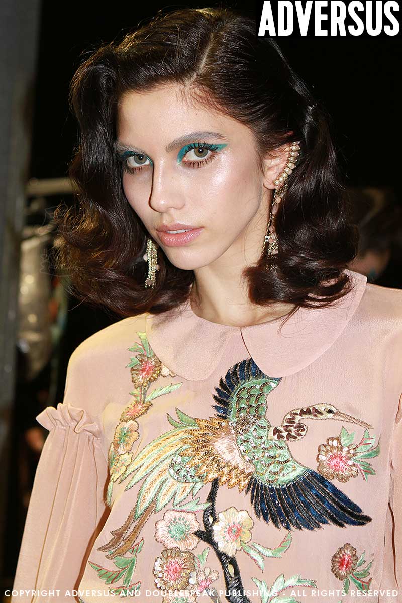 Diana Galimullina backstage da Elisabetta Franchi, ph. Mauro Pilotto