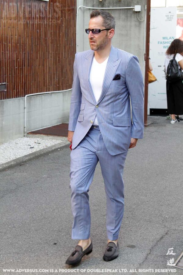 Streetstyle uomo autunno 2017. Le righe sono di moda e rimangono uno dei trend per l'autunno