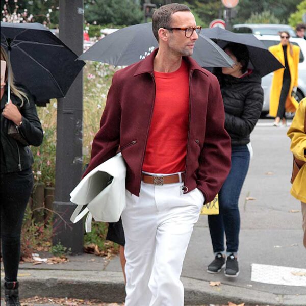 Moda street style uomo inverno 2017/2018: il rosso e il bianco sono i colori della moda uomo per l'autunno