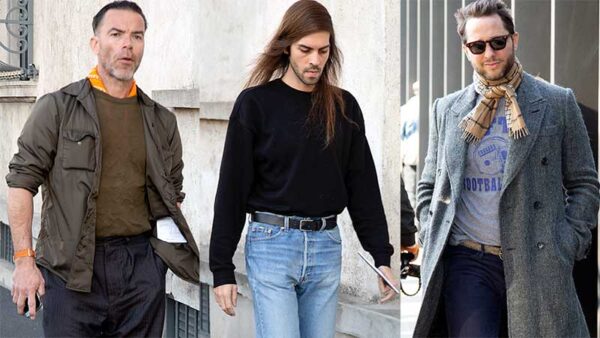 Streetstyle moda uomo primavera 2020. Foto: Charlotte Mesman