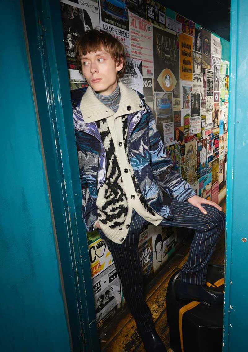 Tendenze moda uomo inverno 2020 2021. Hip: stile British e anni settanta - Foto courtesy of Missoni