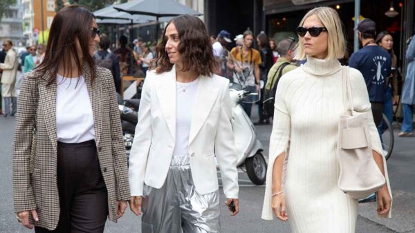 Moda street style inverno 2021 2022. La moda inverno interpretata dalle influencers da Max Mara (In mezzo Erika Boldrin, a destra Linda Tol) - Foto Charlotte Mesman