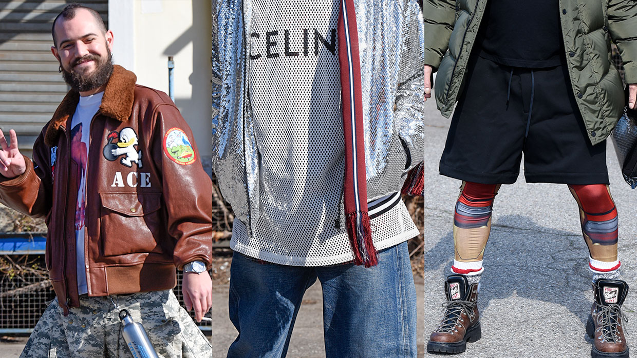 Moda street style uomo durante la Milano Fashion Week. Gli uomini da Dsquared2