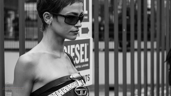 Street style alla sfilata Diesel primavera estate 2023 - Photo ADVERSUS