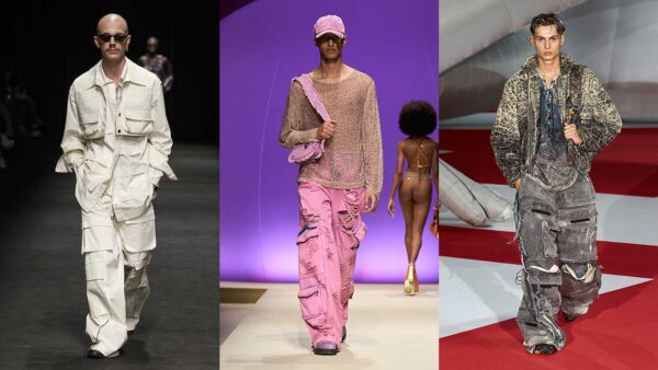 Il trend moda uomo più interessante per il 2023? I pantaloni cargo - Photos courtesy of Act N1, GCDS, Diesel