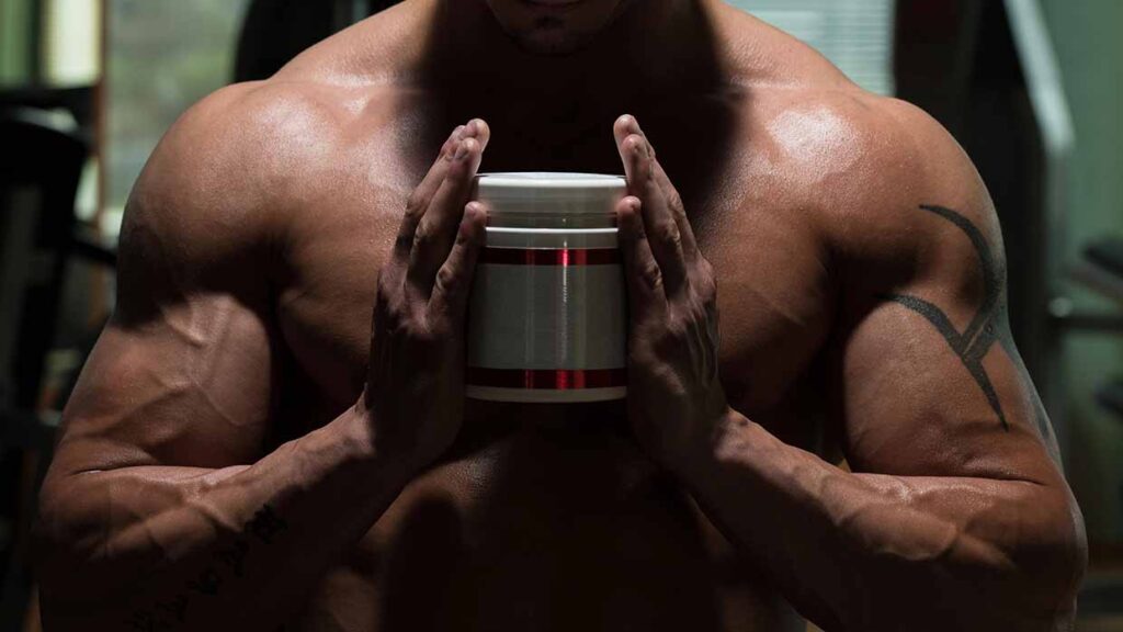 Massa muscolare magra con proteine, creatina e arginina