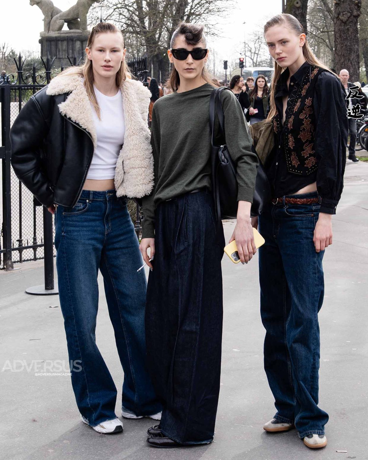 Sofie Furuset, Lolo Barth, Agnes Wahlström My point of view: le modelle di Mugler alla Paris Fashion Week AI 2026/2027 - Photo ADVERSUS