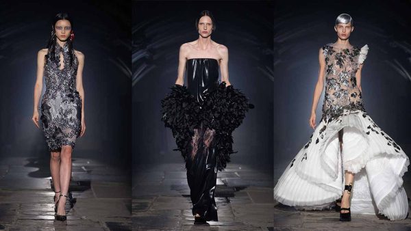 McQueen primavera estate 2027: angeli nel buio - Photo courtesy of McQueen