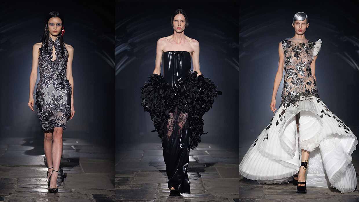 McQueen primavera estate 2027: angeli nel buio - Photo courtesy of McQueen